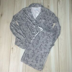 Karen Neuburger‎ Pajama Set Women's Small Neutral Ditsy Print 2 Piece NWT